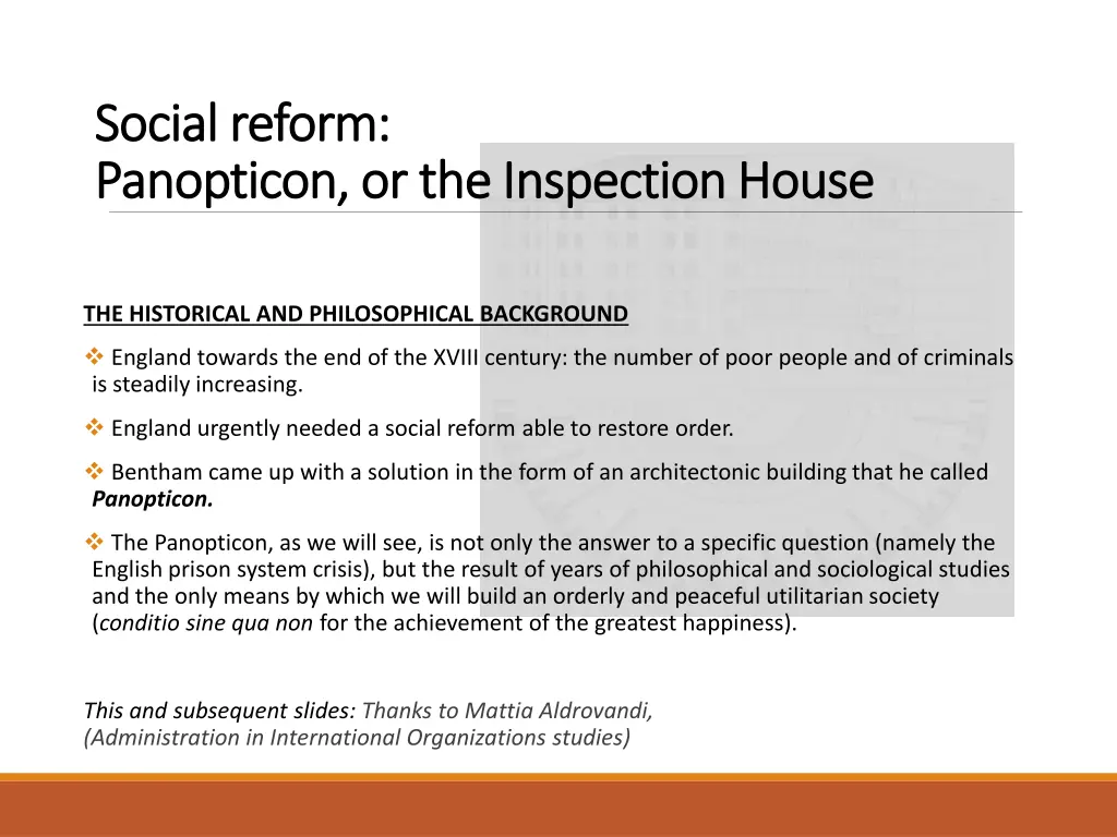 social socialreform reform panopticon