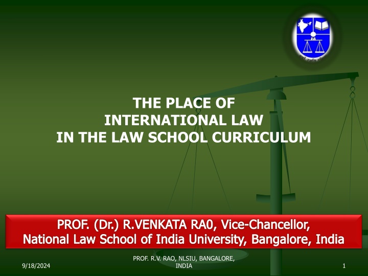 the place of international law in the law school