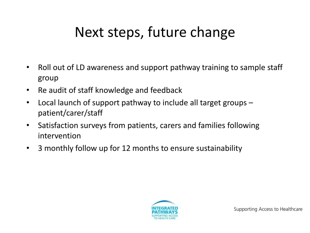 next steps future change