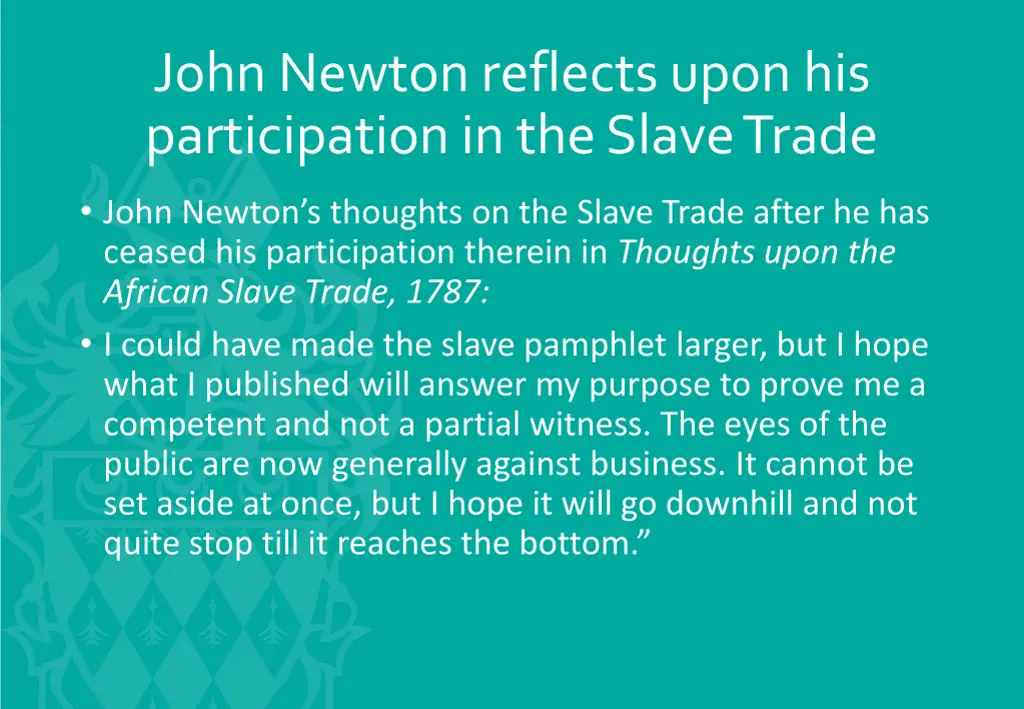 john newton reflects upon his participation 3