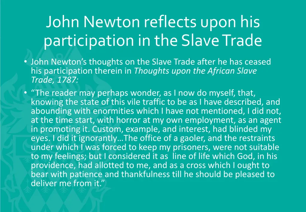 john newton reflects upon his participation