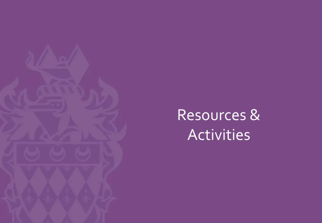 resources activities