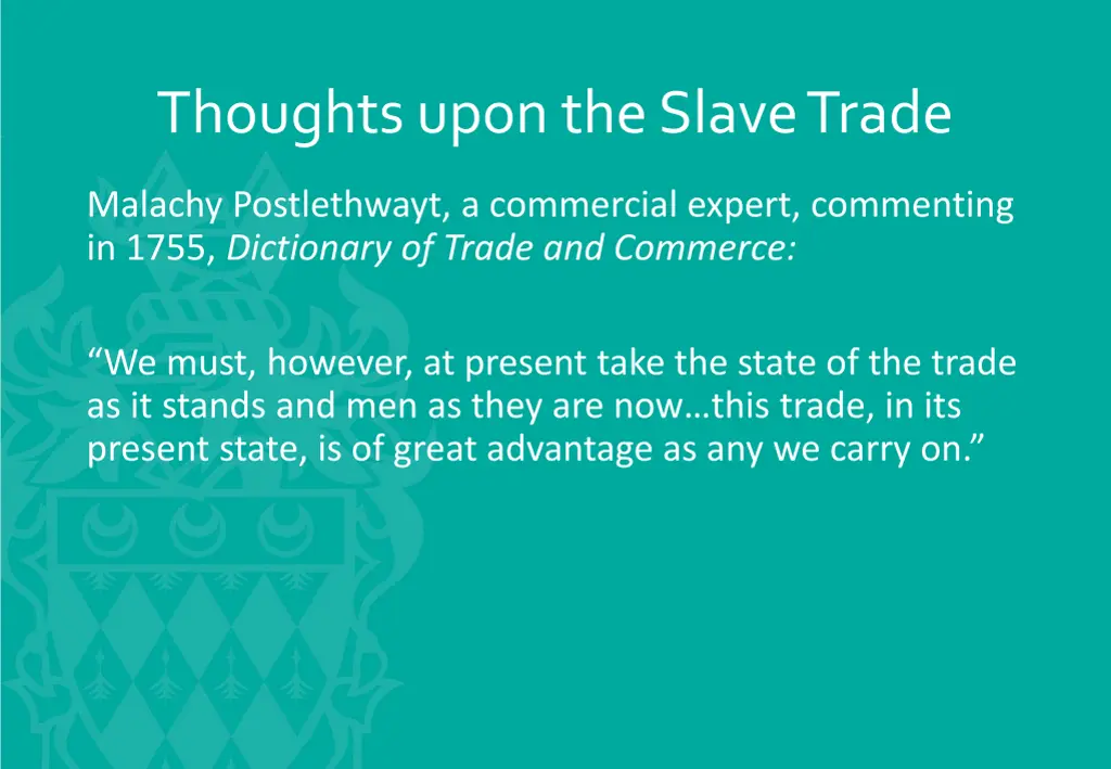 thoughts upon the slave trade 1