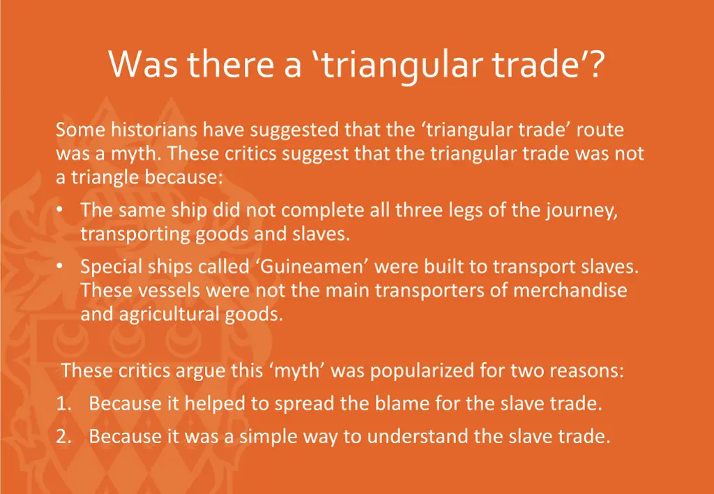 was there a triangular trade