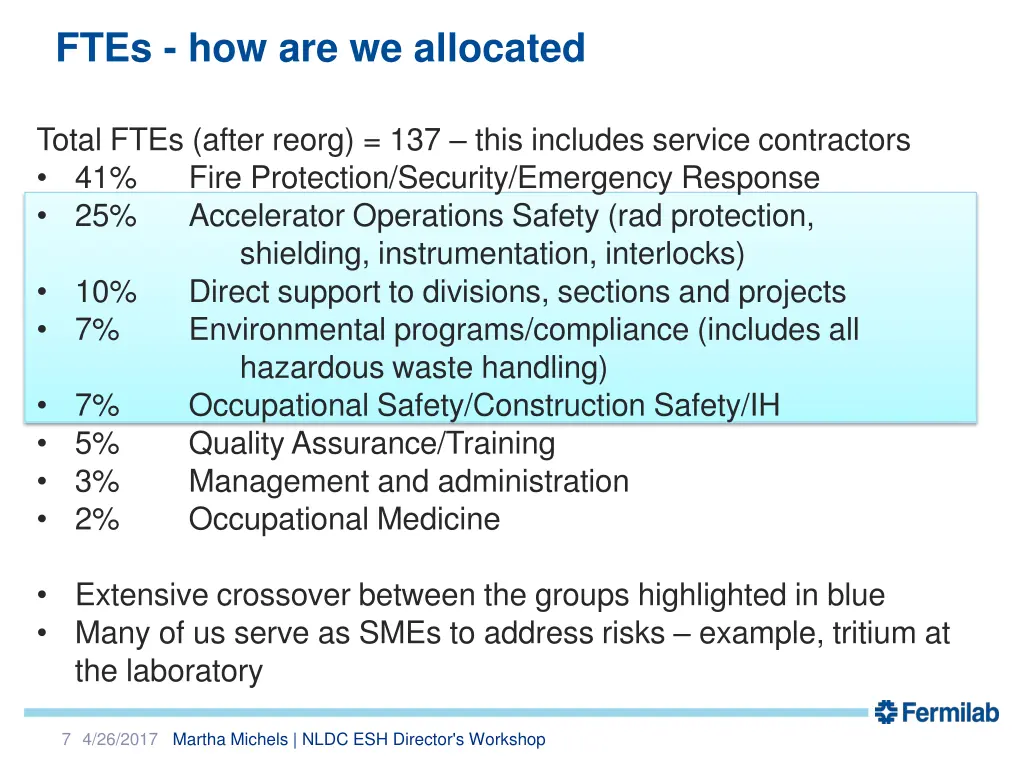 ftes how are we allocated