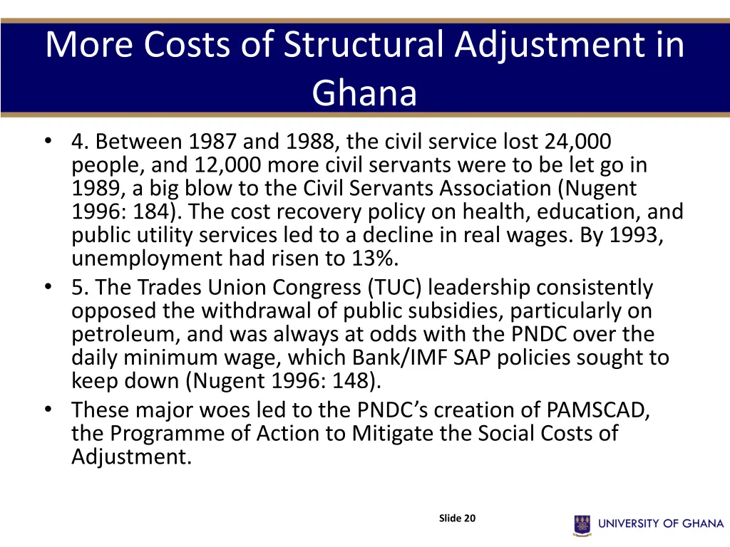 more costs of structural adjustment in ghana