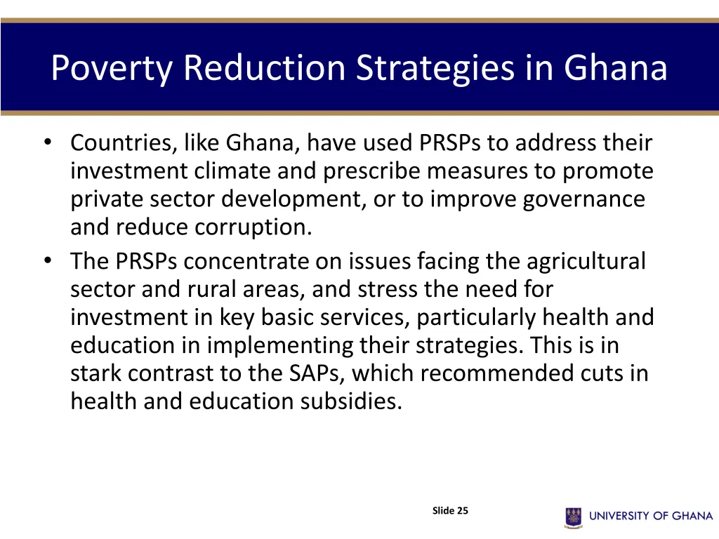 poverty reduction strategies in ghana