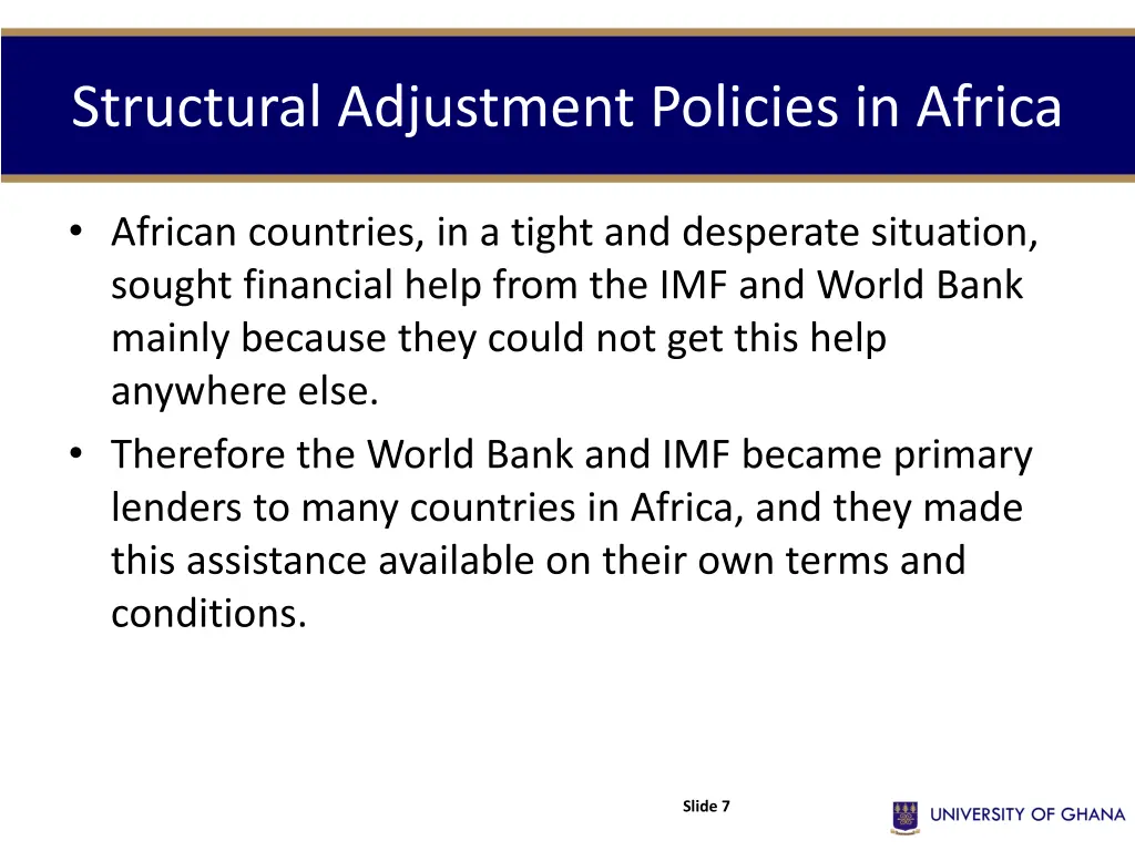 structural adjustment policies in africa 1