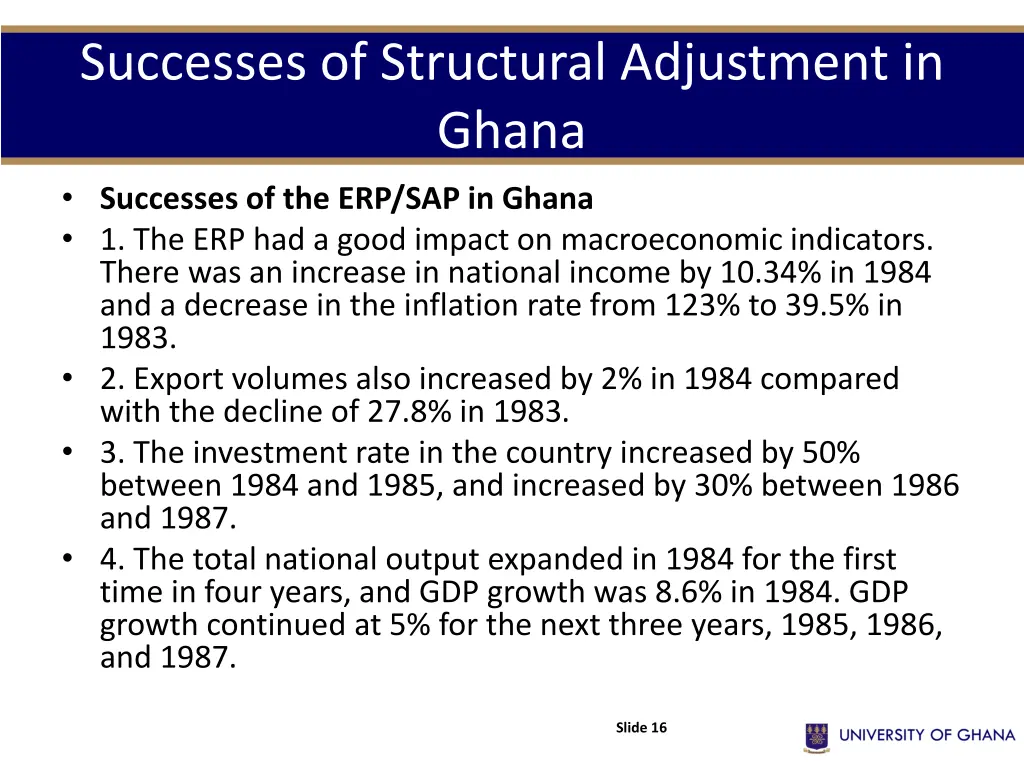 successes of structural adjustment in ghana