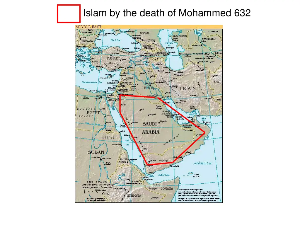 islam by the death of mohammed 632