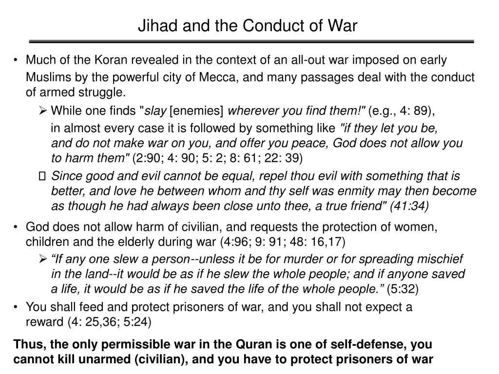 jihad and the conduct of war 1