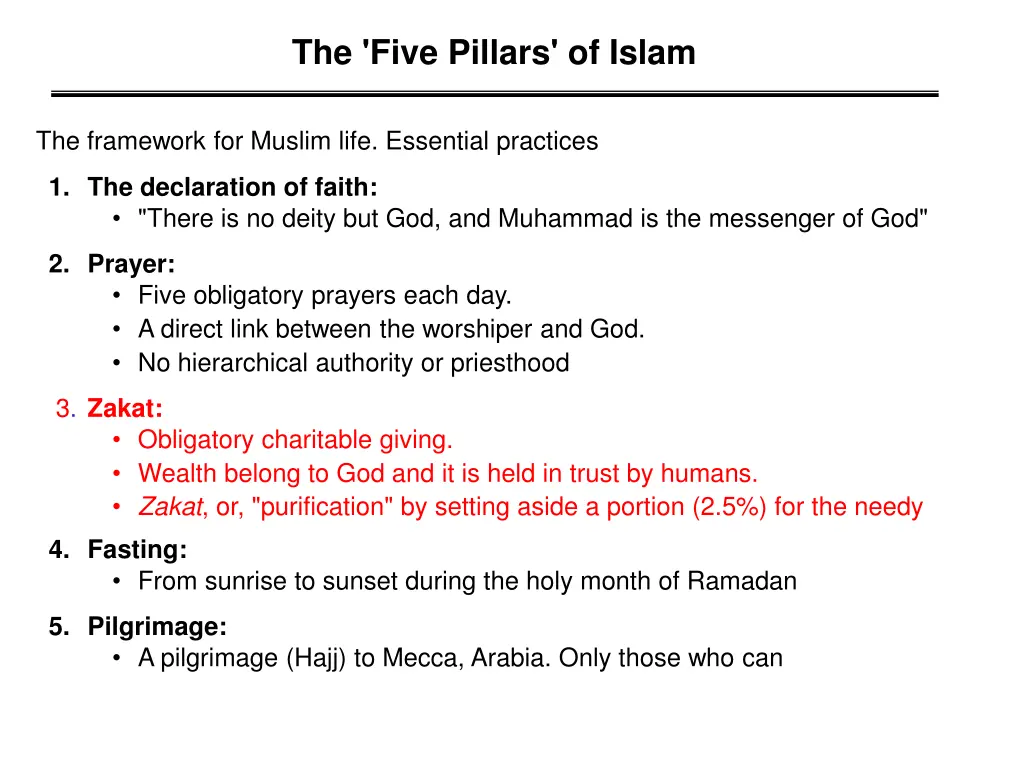 the five pillars of islam