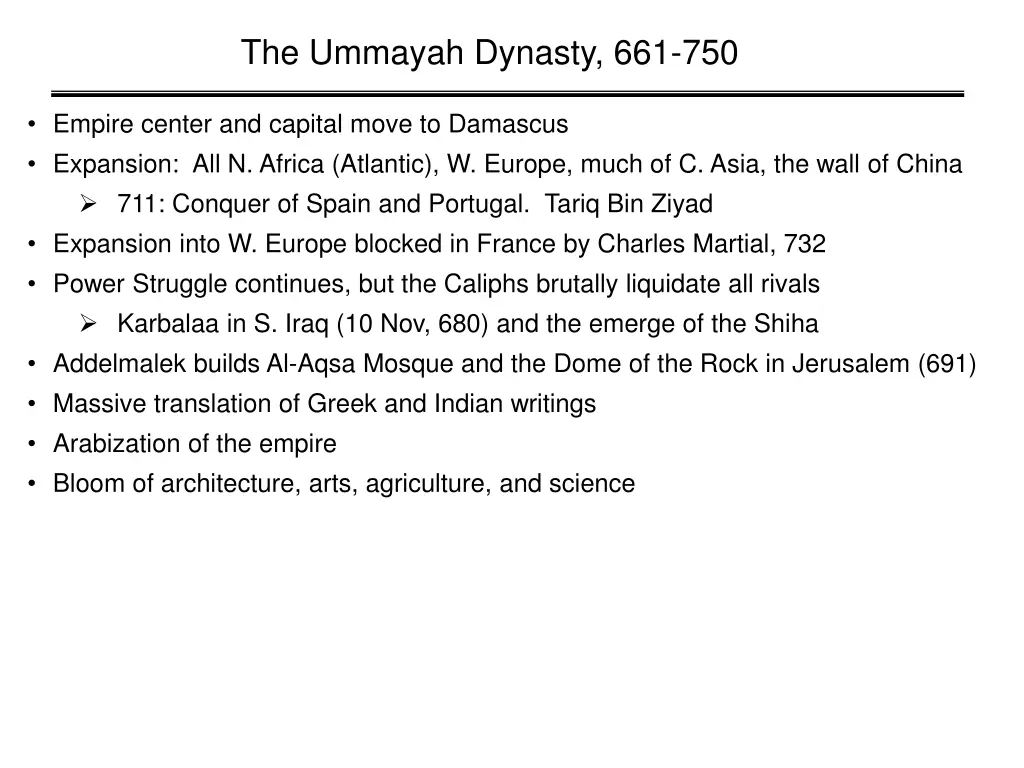 the ummayah dynasty 661 750