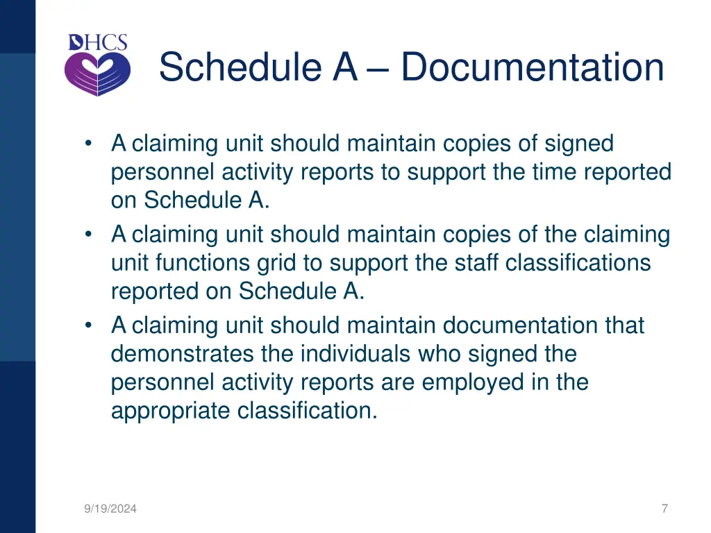 schedule a documentation