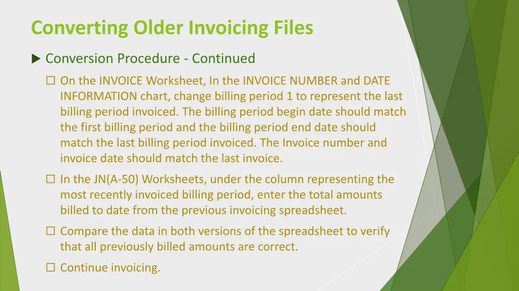 converting older invoicing files 1