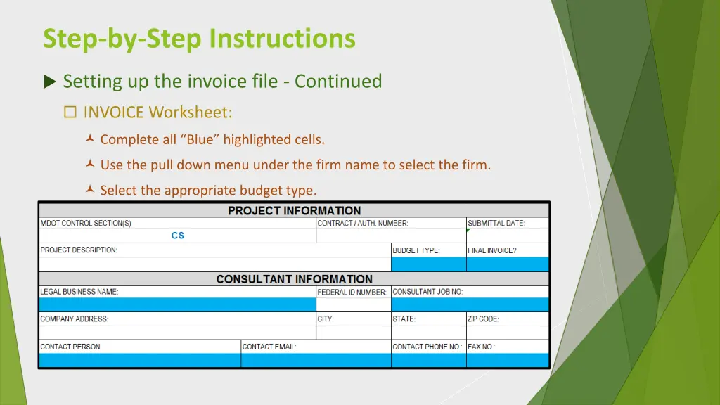 step by step instructions 2