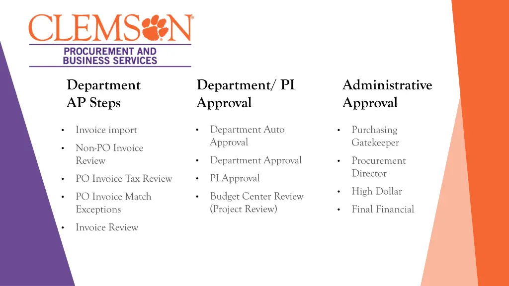 department ap steps