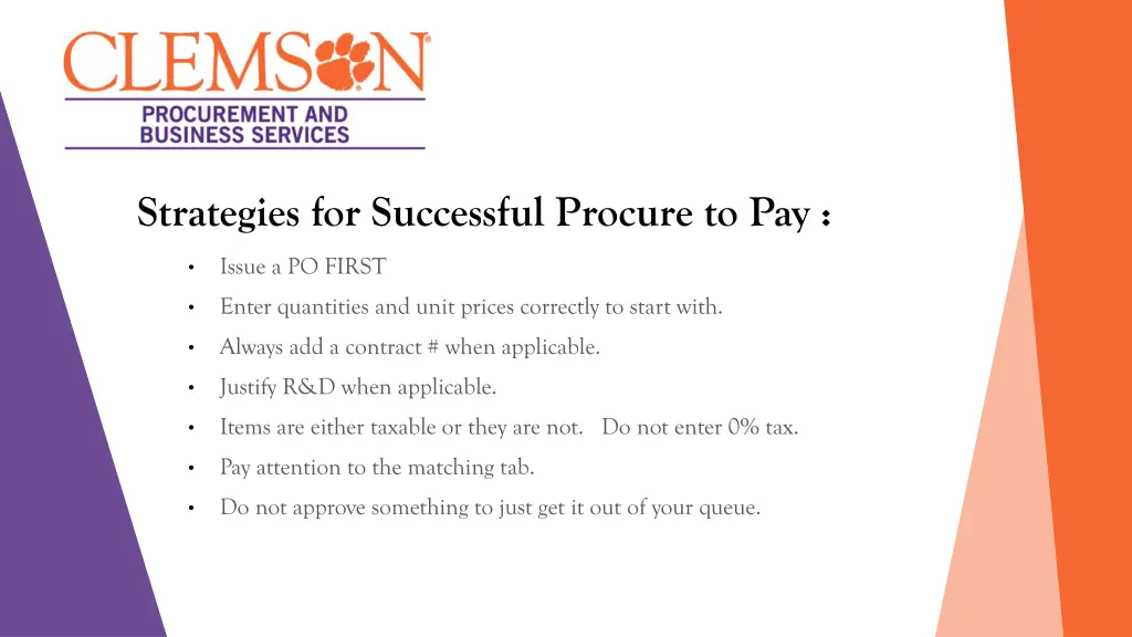 strategies for successful procure to pay