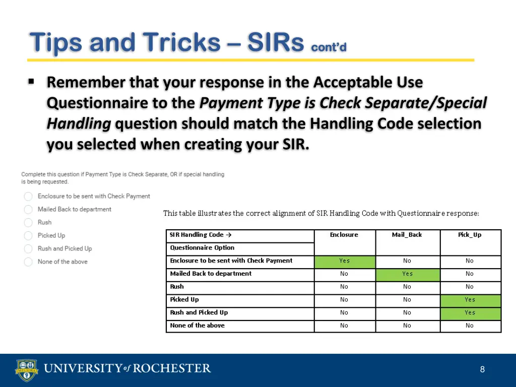 tips and tricks sirs cont d 1