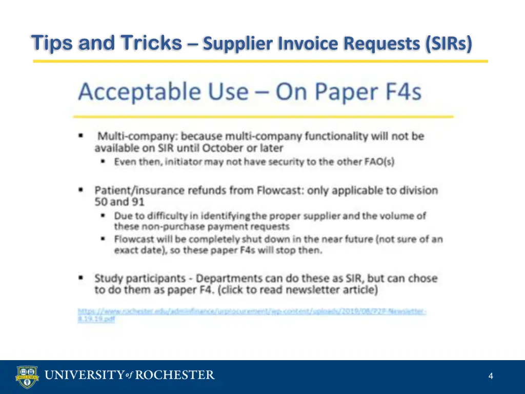 tips and tricks supplier invoice requests sirs 2