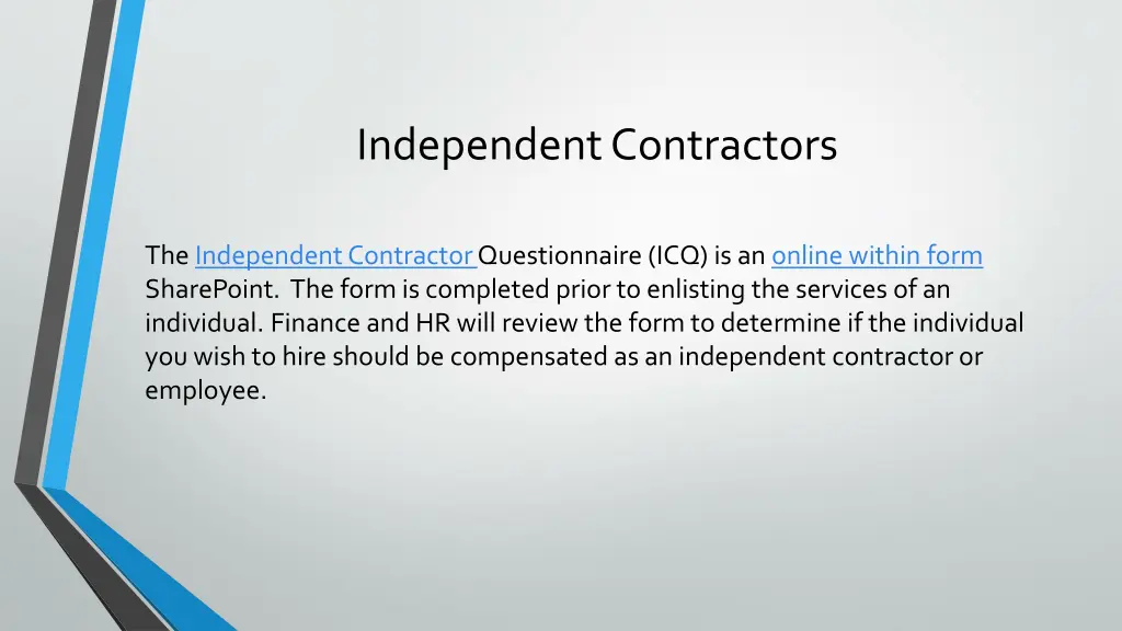 independent contractors