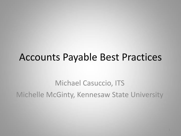 accounts payable best practices