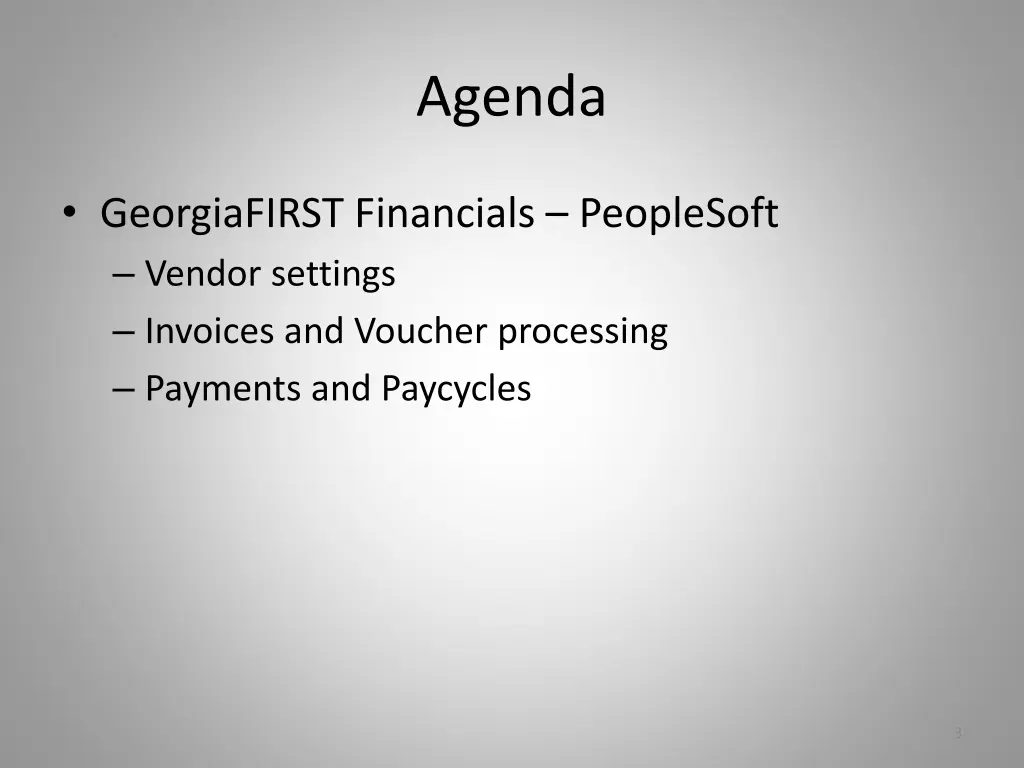 agenda 1