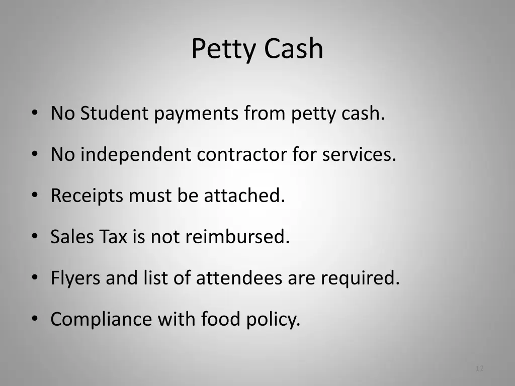 petty cash