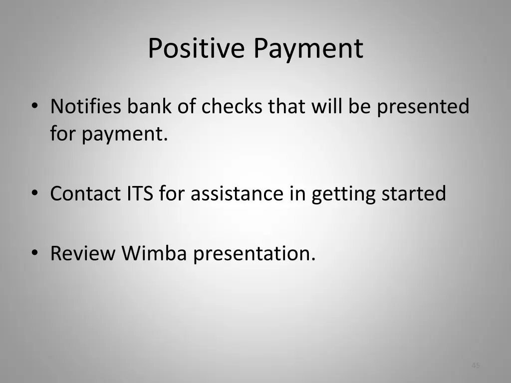 positive payment