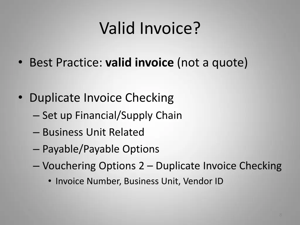 valid invoice