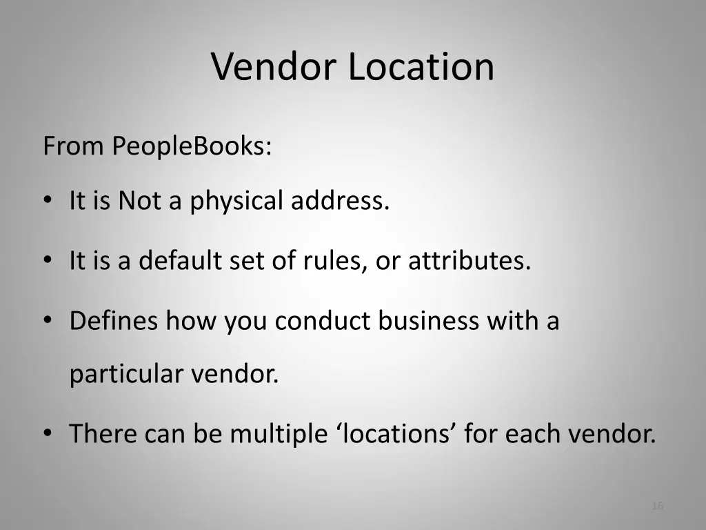 vendor location