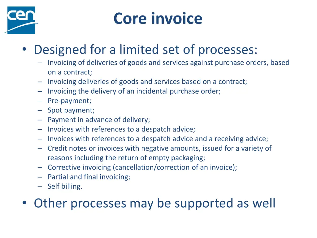 core invoice