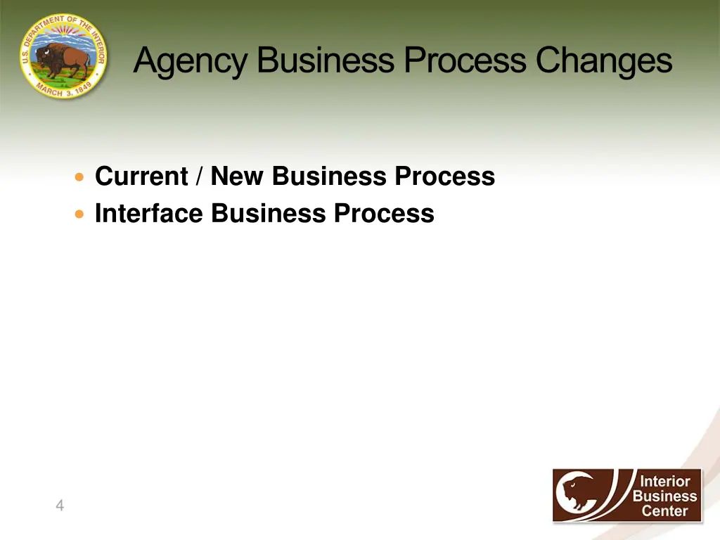 agency business process changes