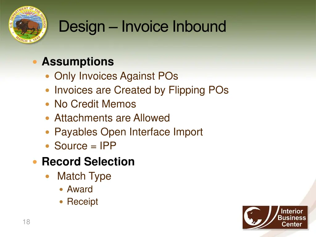 design invoice inbound