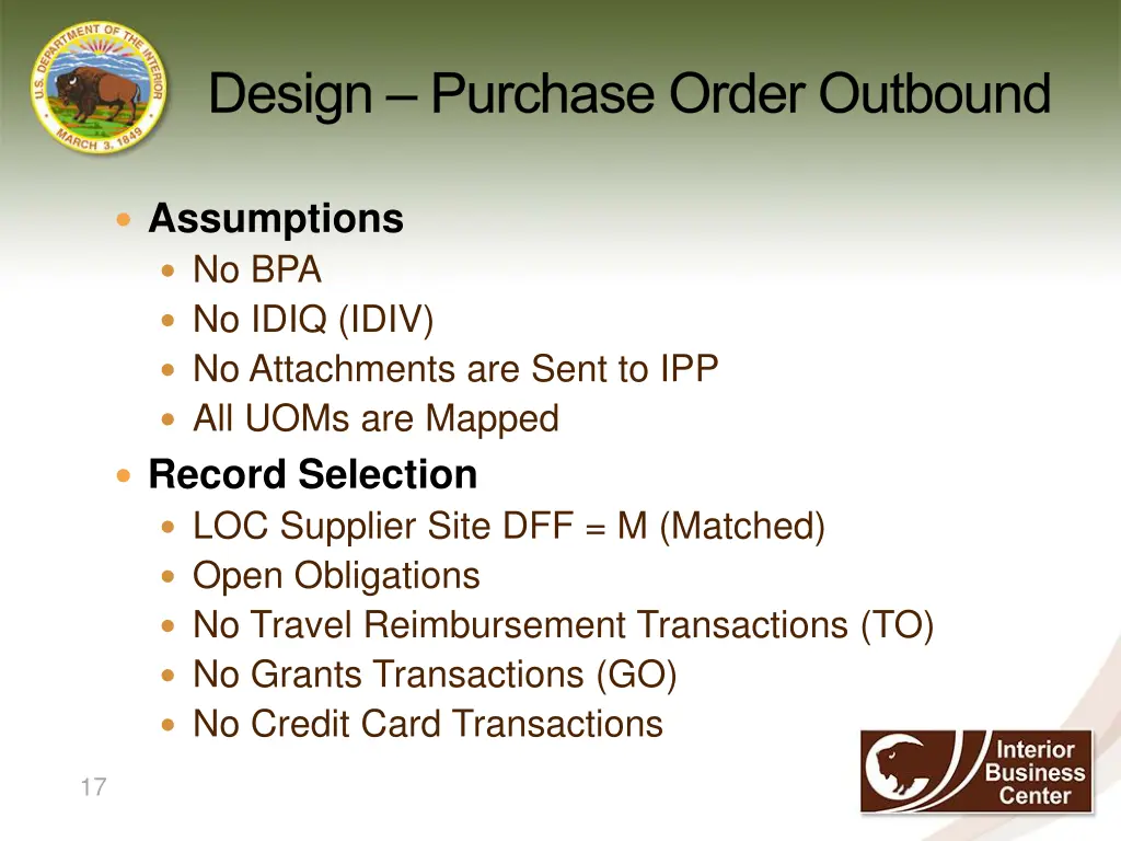 design purchase order outbound