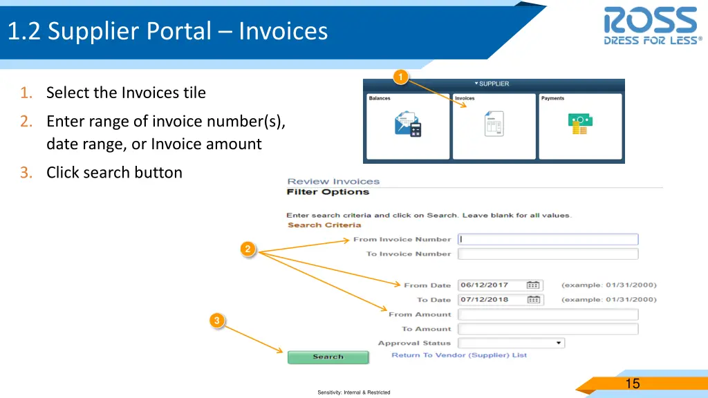 1 2 supplier portal invoices