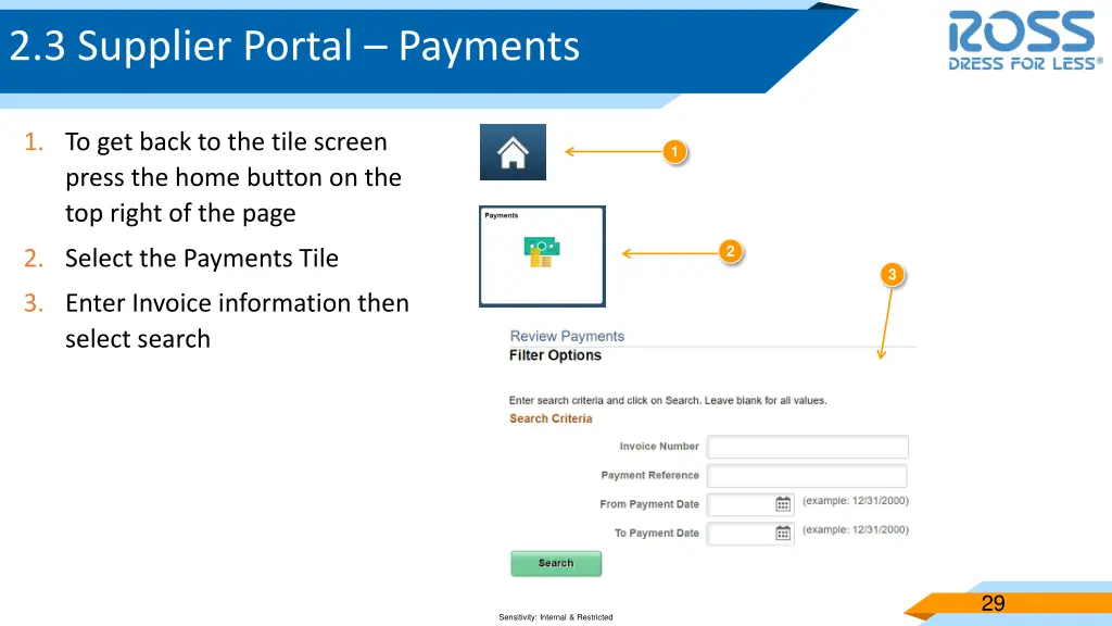 2 3 supplier portal payments