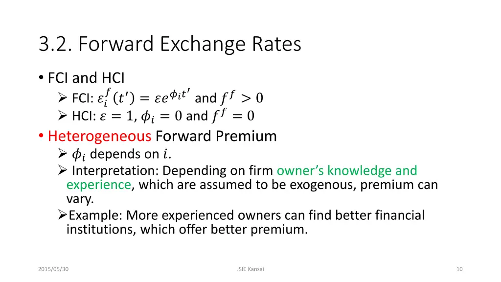 3 2 forward exchange rates