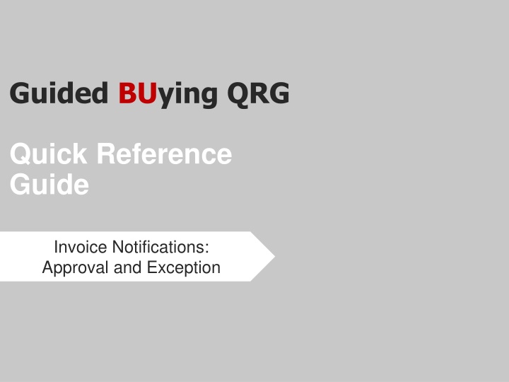 guided buying qrg