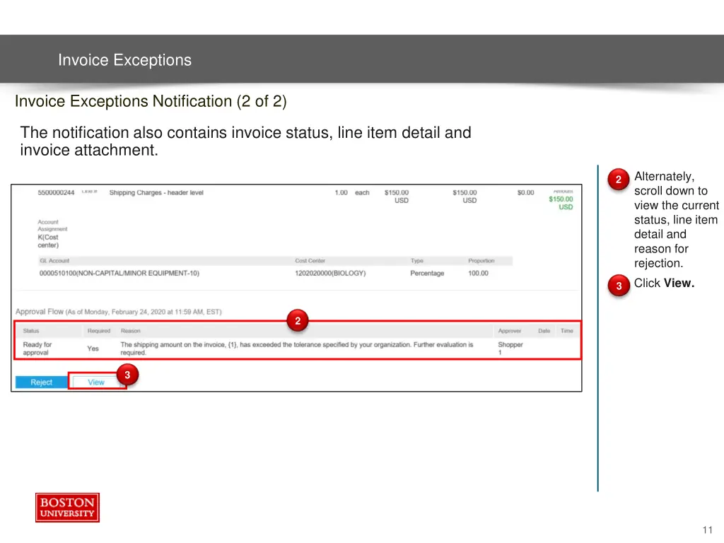 invoice exceptions 1