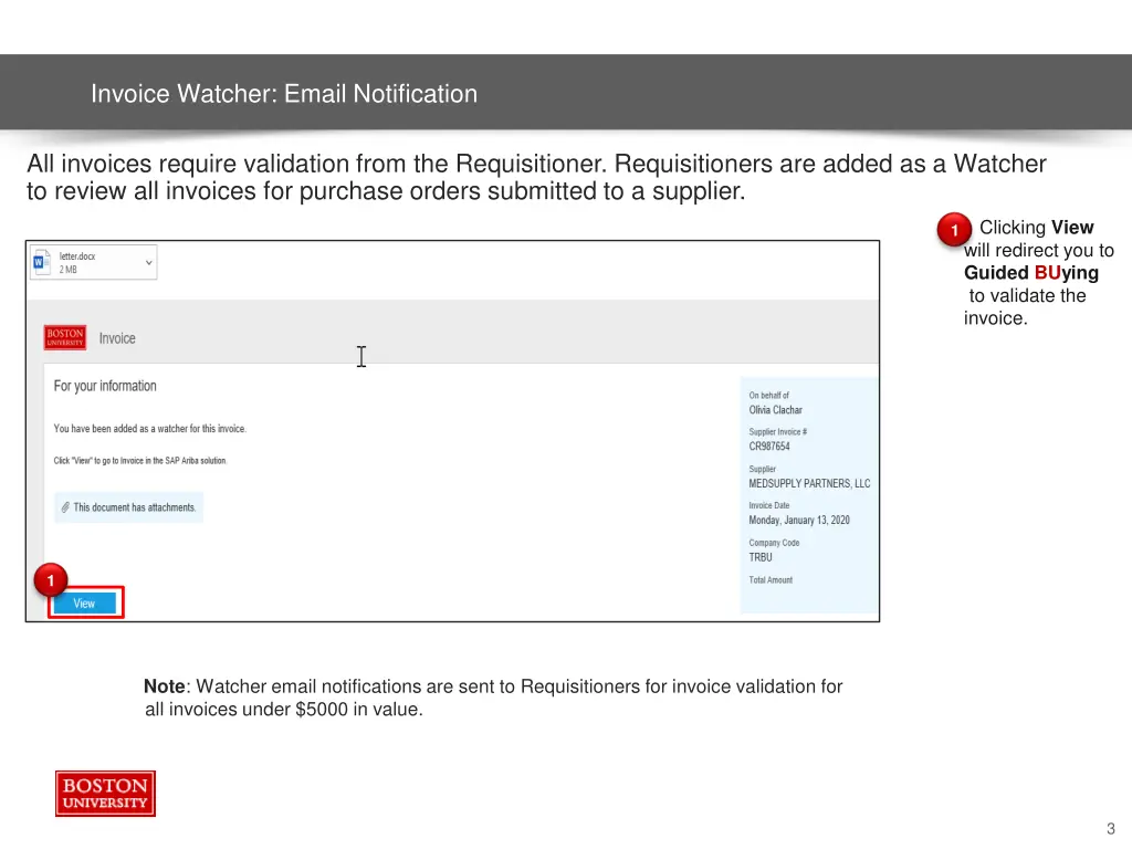 invoice watcher email notification