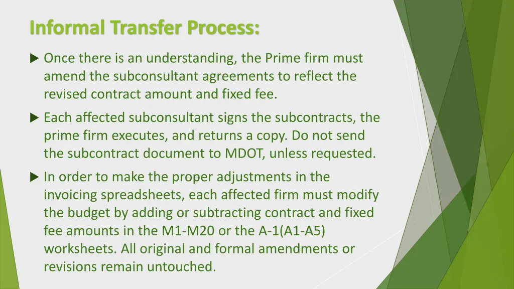 informal transfer process 1