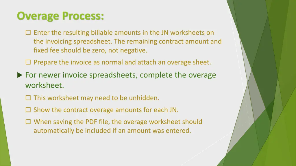 overage process 1