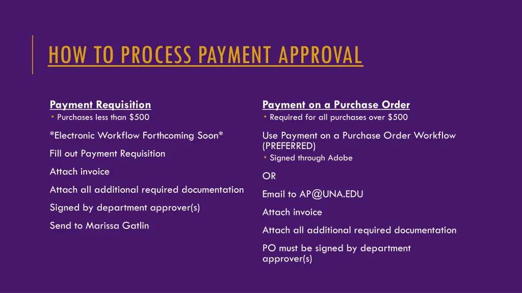 how to process payment approval