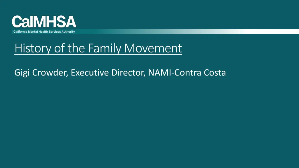 history of the family movement