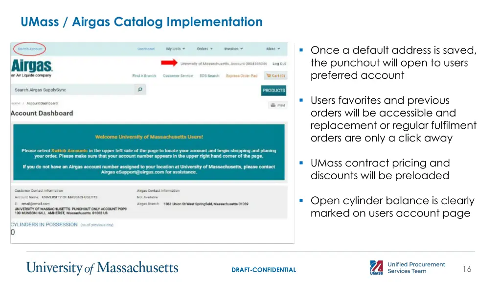 umass airgas catalog implementation 1