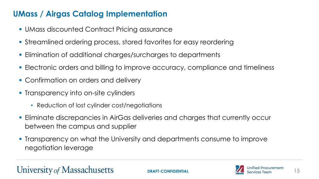 umass airgas catalog implementation