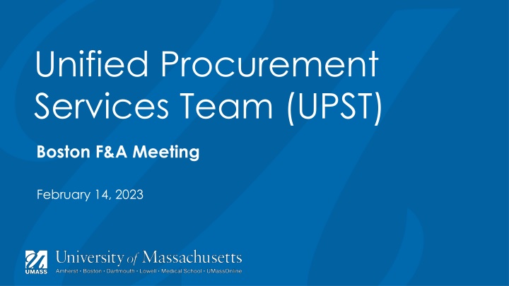 unified procurement services team upst