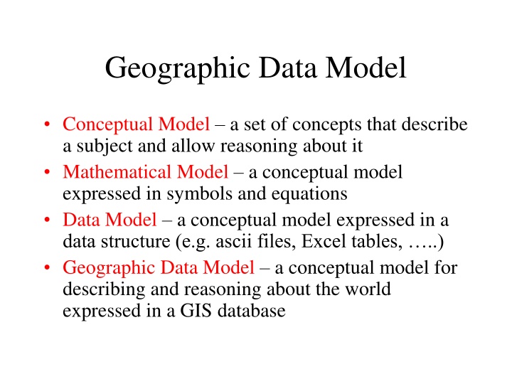 geographic data model