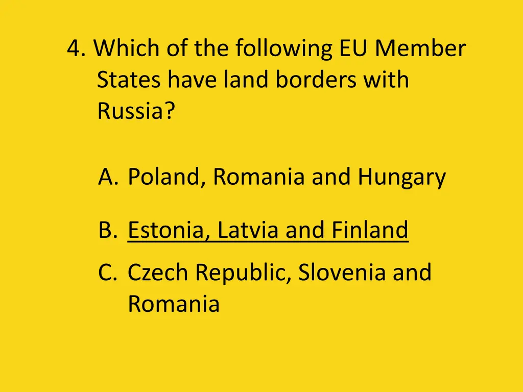 4 which of the following eu member states have